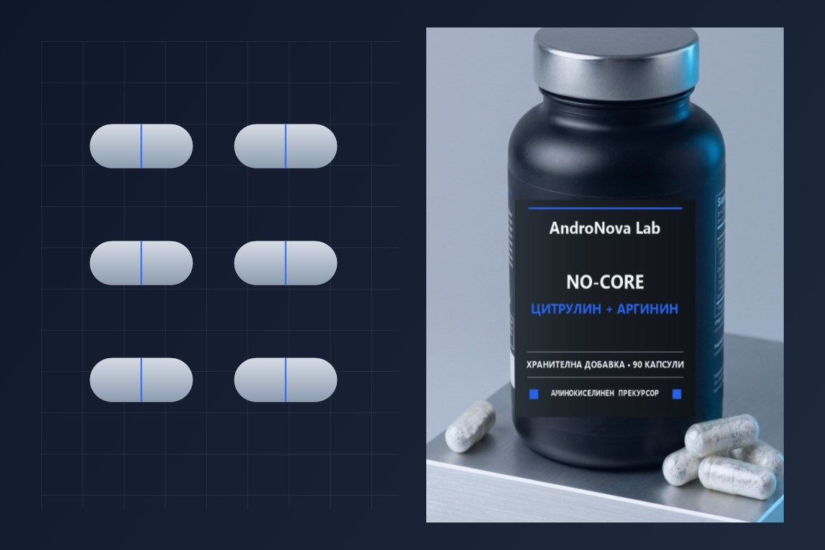 Прецизна схема на растителни капсули и буркан AndroNova Lab
